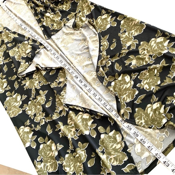 LuLaRoe Shirley Black Floral Lightweight Longline Kimono Duster Cover Up Size M - Picture 11 of 12